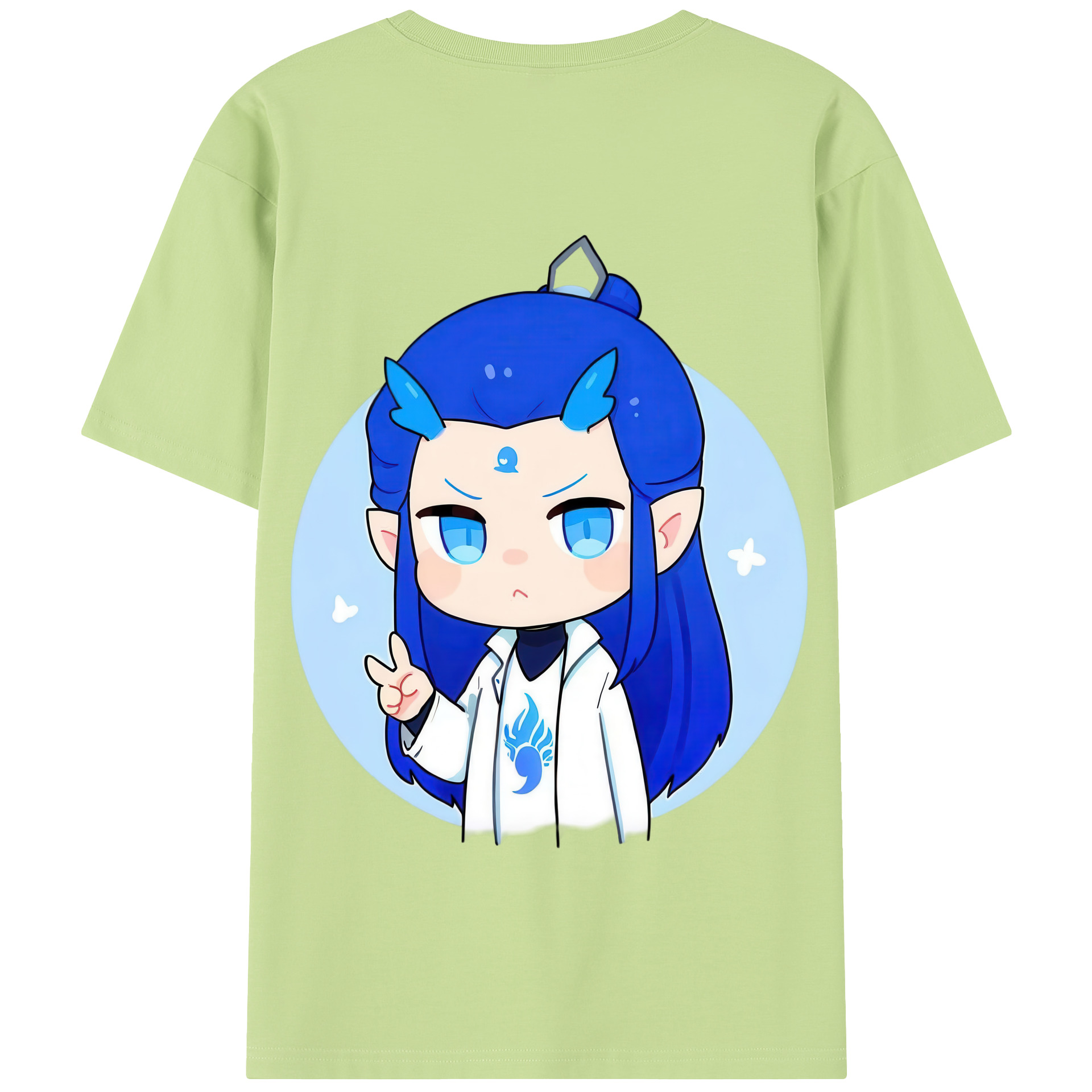 （画像用） Ne Zha 2 ナタ 魔童の大暴れ 綿100％半袖Tシャツ（背面プリント）